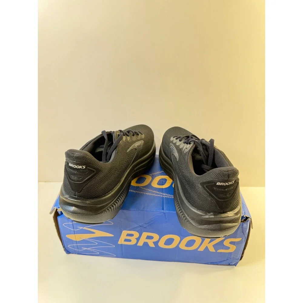 Brooks Mens Ghost 17 Black Black Running Shoes 9.5 Wide 2E